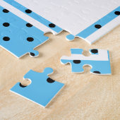 Hipster Pug on水玉模様パーソナライズされた, Kids ジグソーパズル (側面)