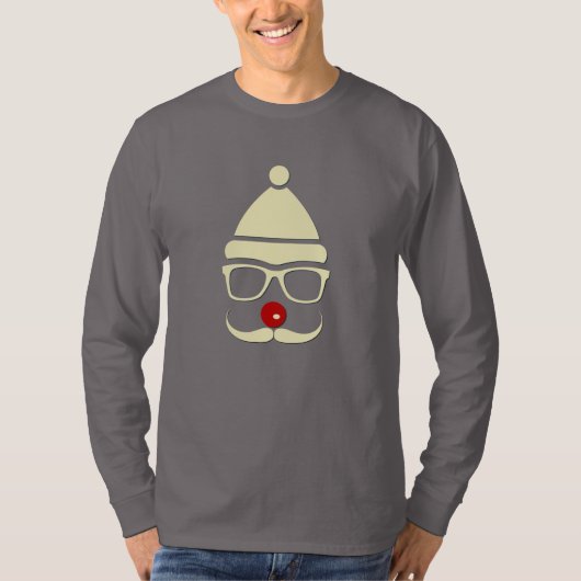 Hipster Rudolph Mustache Men's T-shirt Tシャツ (正面)
