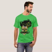 hipster skulls tete de mort crane mexicain moustac tシャツ (正面フル)