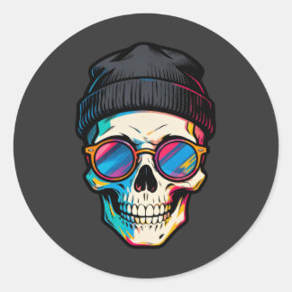 Hipster Skully ラウンドシール