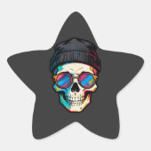 Hipster Skully 星シール (正面)