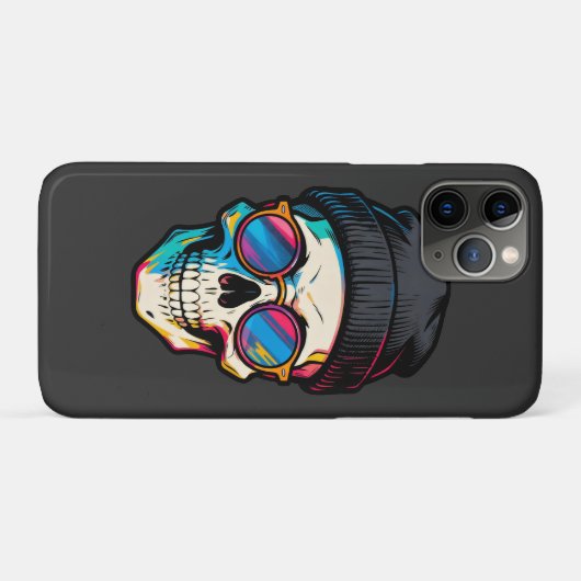 Hipster Skully Case-Mate iPhoneケース (裏面(横))