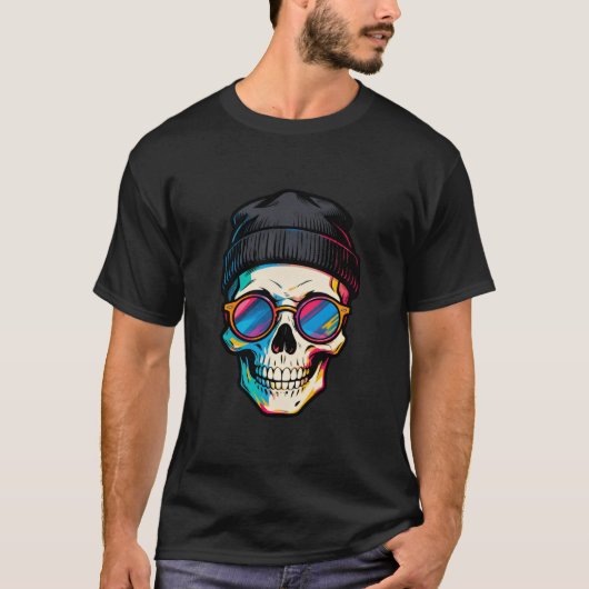Hipster Skully Tシャツ (正面)
