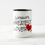Hipster world's greatest lover cute funny coffee マグカップ<br><div class="desc">Hipster world's greatest lover cute chic coffee mug design. top whimsical gift ideas . world's greatest lover cute chic funny coffee mug. Christmas holidays, valentine's day, anniversary or just love-you gift idea. novelty whimsical lovers and valentine's day top-gift. Cool funny mug for boyfriend, husband or a funny novelty gag gift....</div>