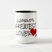 Hipster world's greatest lover cute funny coffee マグカップ (中央)