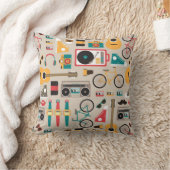 Hipsterrificのヒップスターの事パターン(Cinereous) クッション (ブランケット)