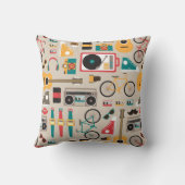 Hipsterrificのヒップスターの事パターン(Cinereous) クッション (裏面)