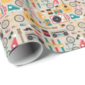 Hipsterrificのヒップスターの事パターン(Cinereous) ラッピングペーパー (ロールコーナー)