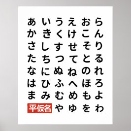 Hiragana ポスター