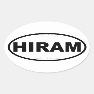 HIRAMの楕円形のステッカー 楕円形シール