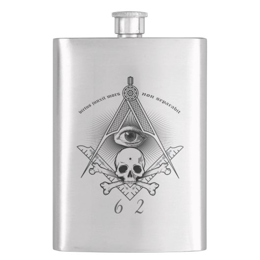 Hiram Abiffのフリーメーソン会員のフラスコ フラスク (正面)