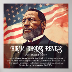 Hiram Rhodes Revels Black History Month Classroom ポスター