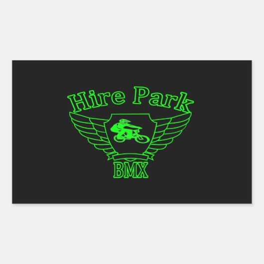 Hire Park BMX Rectangleステッカー 長方形シール (正面)