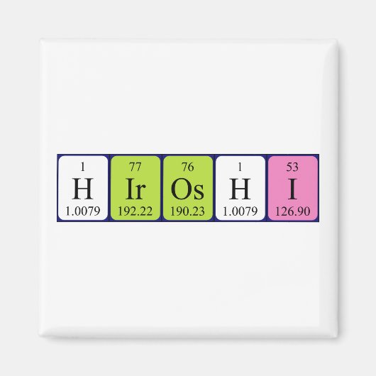 Hiroshi周期表名磁石 マグネット (正面)