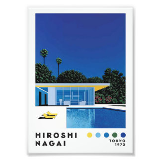 Hiroshi Nagai Style Retro Art Print - Modernist Po フォトプリント