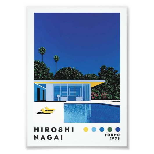 Hiroshi Nagai Style Retro Art Print - Modernist Po フォトプリント (正面)