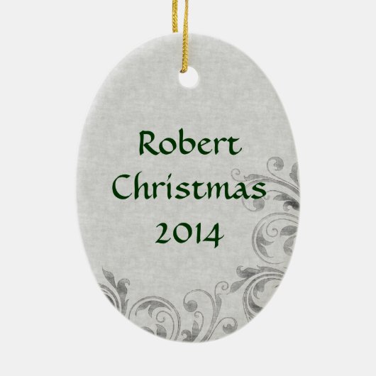 Hiroshigeの日本のなファインアートのクリスマス セラミックオーナメント (裏面)