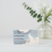 Hiroshige: 2匹のウサギ、パンパスグラス、満月 名刺 (スタンド正面)