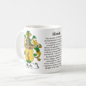 Hirsch、起源、意味および頂上 コーヒーマグカップ (正面左)