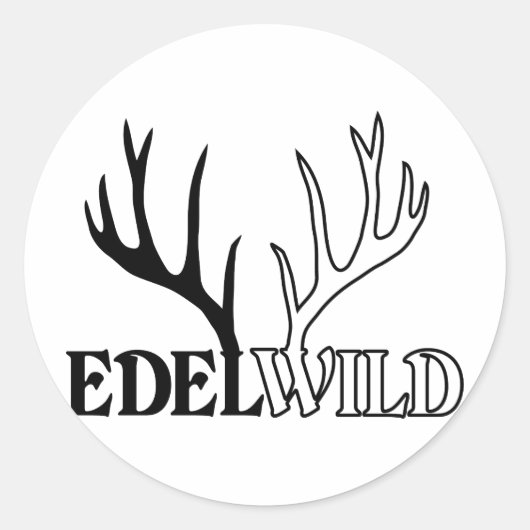 hirsch geweih hirschgeweih junggesellen stag party ラウンドシール (正面)