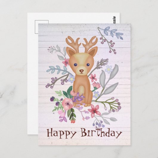 Hirsch im Busch ポストカード (正面/裏面)