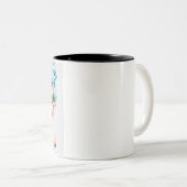 Hirsch mit Blumen - Wasserfarbe Kindermotiv ツートーンマグカップ (正面右)