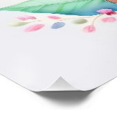Hirsch mit Blumen - Wasserfarbe Kindermotiv ポスター (コーナー)