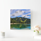 Hirschenkogel in Summer - Water Reflections スクエア壁時計 (ホーム)