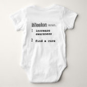 Hirschsprungの病気の認識度 ベビーボディスーツ (裏面)