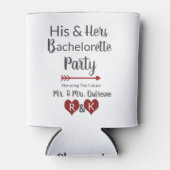 HisとHerの組み合わせ独身/バチェロレッテ 缶クーラー (正面)