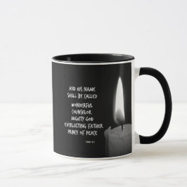 HIsの名前はPrince of Peace Bible Verse マグカップ