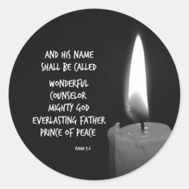 HIsの名前はPrince of Peace Bible Verse ラウンドシール