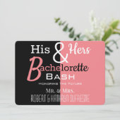 Hisカッコいい & Hersコンボバチェラー/エットパーソナライズされたC 招待状 (スタンド正面)