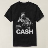 HIsギターとミドルフィンでジョニー・キャッシュを販売 Tシャツ (デザイン正面)