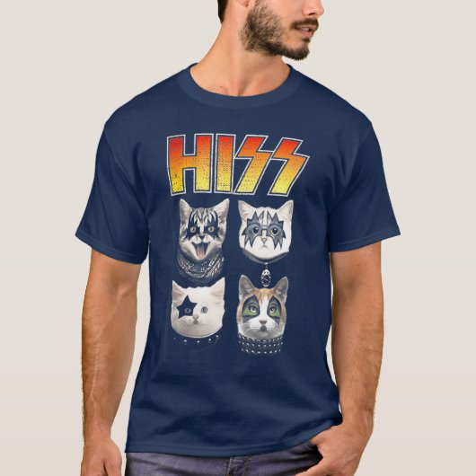 HIS猫おもしろいシャツヒスシャツ猫好きヒス Tシャツ (正面)