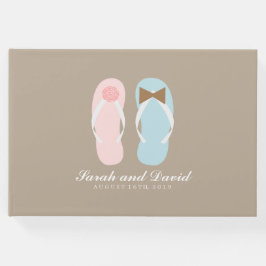 His and Her Sandalsビーチ結婚式 ゲストブック