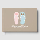 His and Her Sandalsビーチ結婚式 ゲストブック (正面)