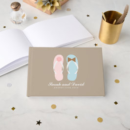 His and Her Sandalsビーチ結婚式 ゲストブック