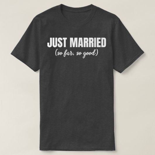 His and Hers Just Married s Funny Newly Married Co Tシャツ (デザイン正面)