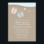 His and Shirsビーチサンダルビーチ結婚式 招待状<br><div class="desc">結婚式招待状は砂の中のビーチサンダルのペアを特徴とする。</div>