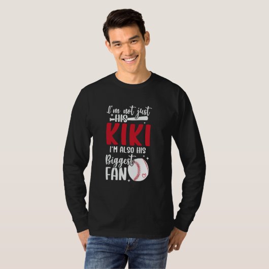His Biggest Fan Baseball Kiki Of A Baseball Player Tシャツ (正面フル)