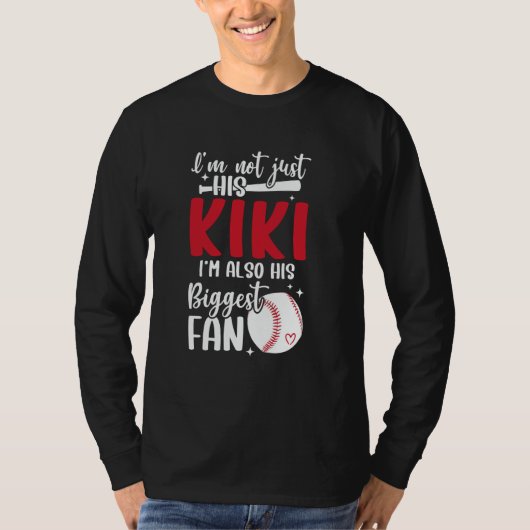His Biggest Fan Baseball Kiki Of A Baseball Player Tシャツ (正面)