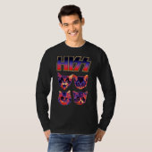 His Cat Cats Kittens Rock Music Cat His 13 Tシャツ (正面フル)