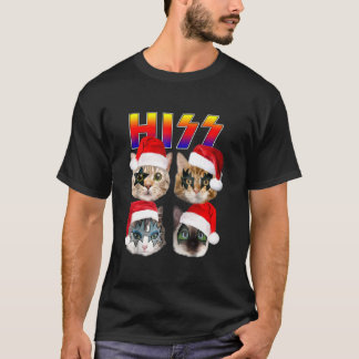 His Cats おもしろい Kittens Rock Rockin Cats Santa Chr Tシャツ