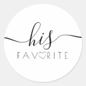 His Favorite Favor Label ラウンドシール (正面)