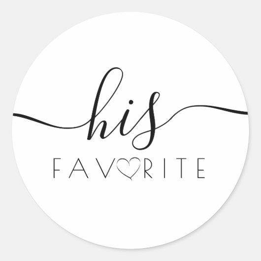 His Favorite Favor Label ラウンドシール (正面)