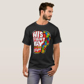 His Fight Autism My Fight Autism Awareness Month M Tシャツ (正面フル)