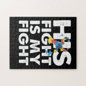 His Fight is My Fight Autism Awareness and Support ジグソーパズル (横)