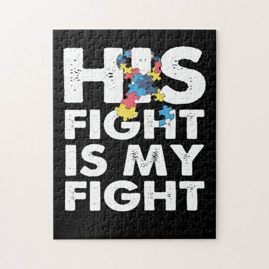His Fight is My Fight Autism Awareness and Support ジグソーパズル (縦)