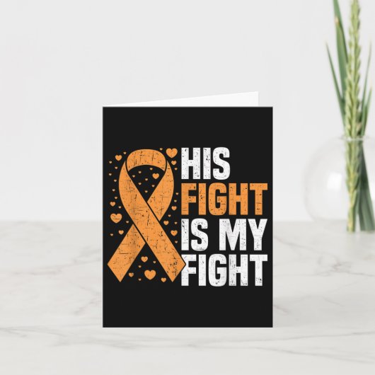 His Fight Is My Fight Leukemia Awareness Blood Can カード (正面)
